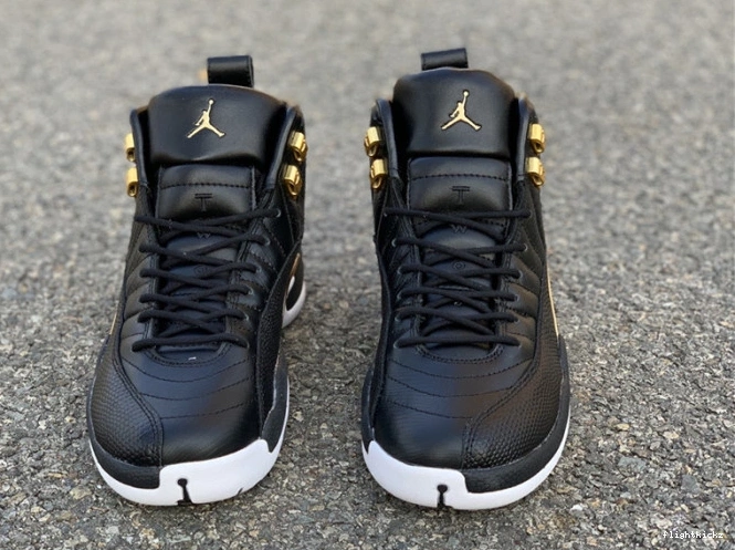 Air 'Reptile' Jordan Black 12 AO6068-007 Retro Metallic Gold-White 0719